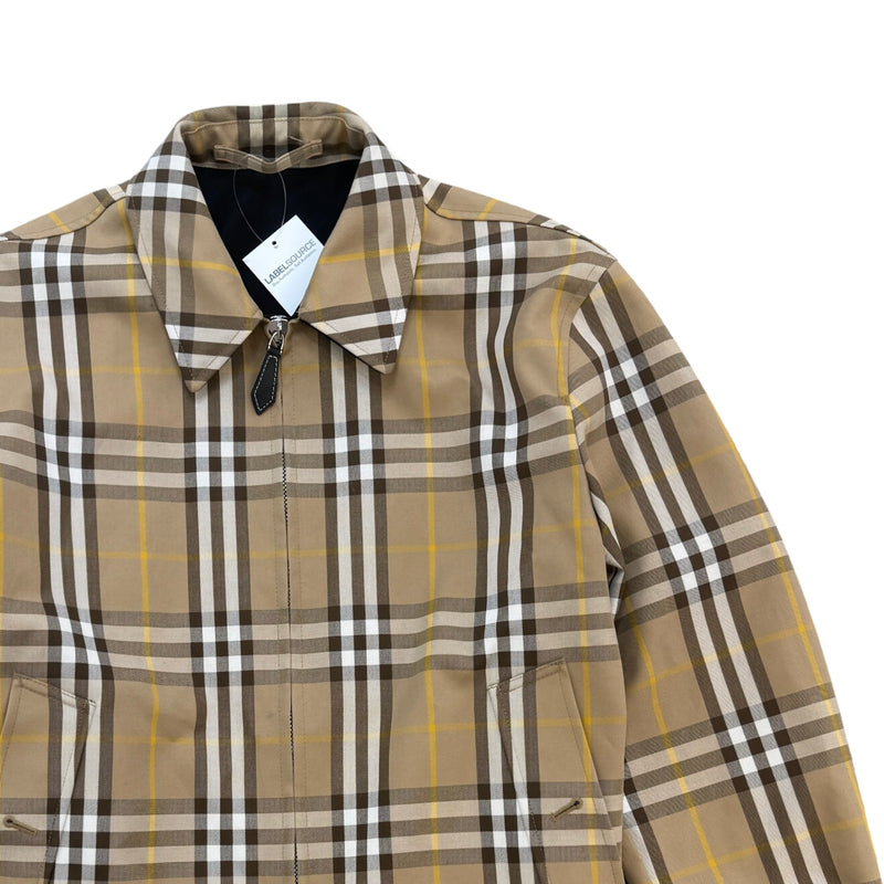 Men's Reversible Nova Check Jacket Beige Size M