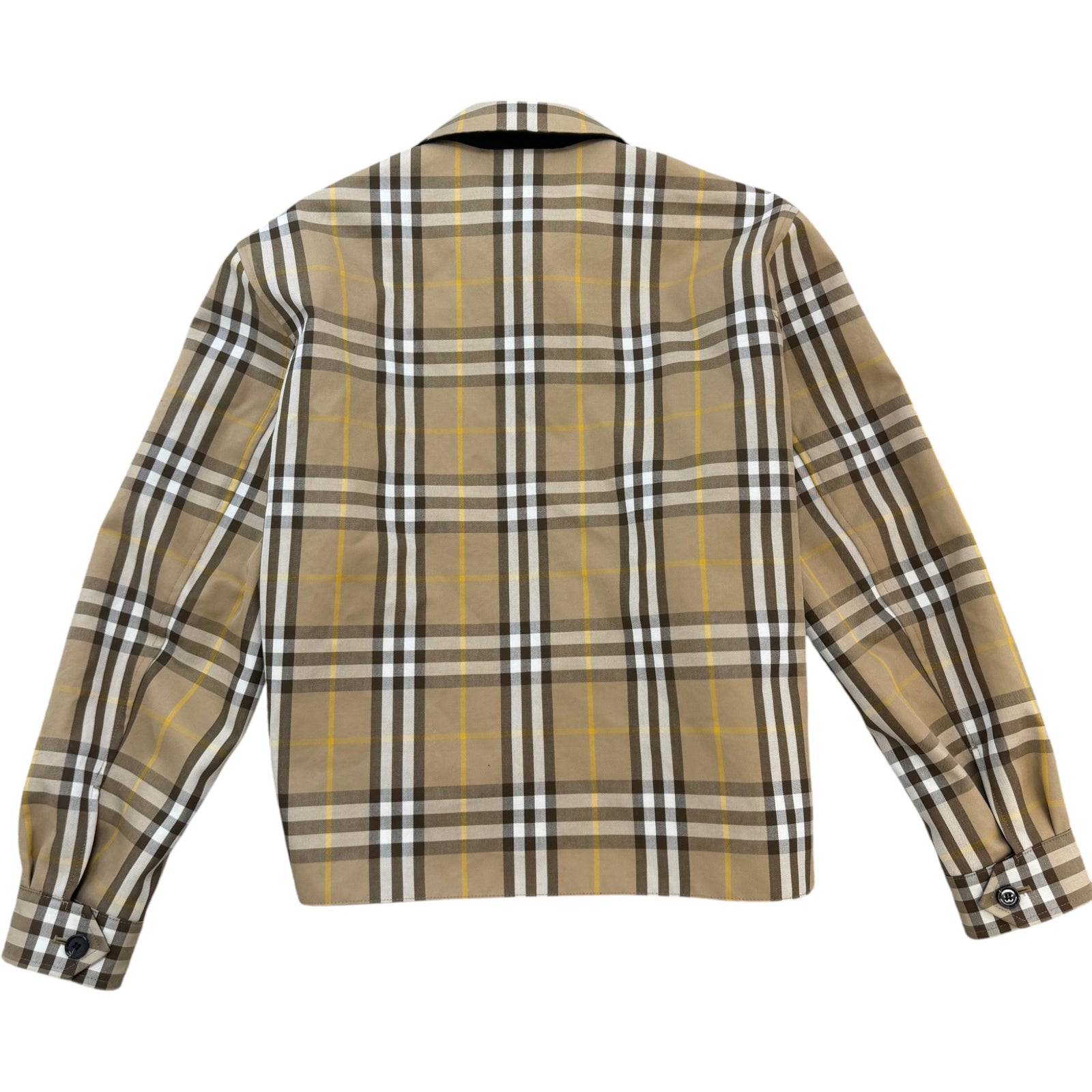 Men's Reversible Nova Check Jacket Beige Size M - Photo 3