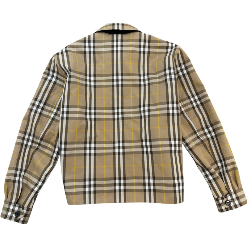 Men's Reversible Nova Check Jacket Beige Size M