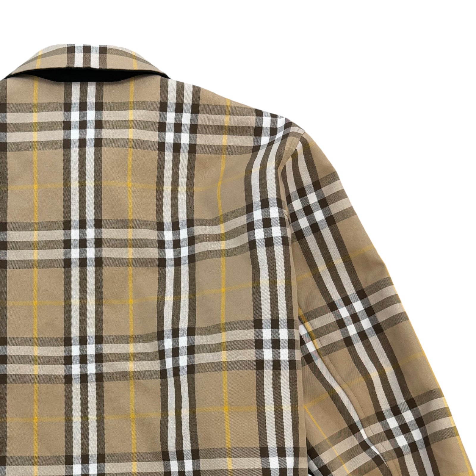 Men's Reversible Nova Check Jacket Beige Size M - Photo 6