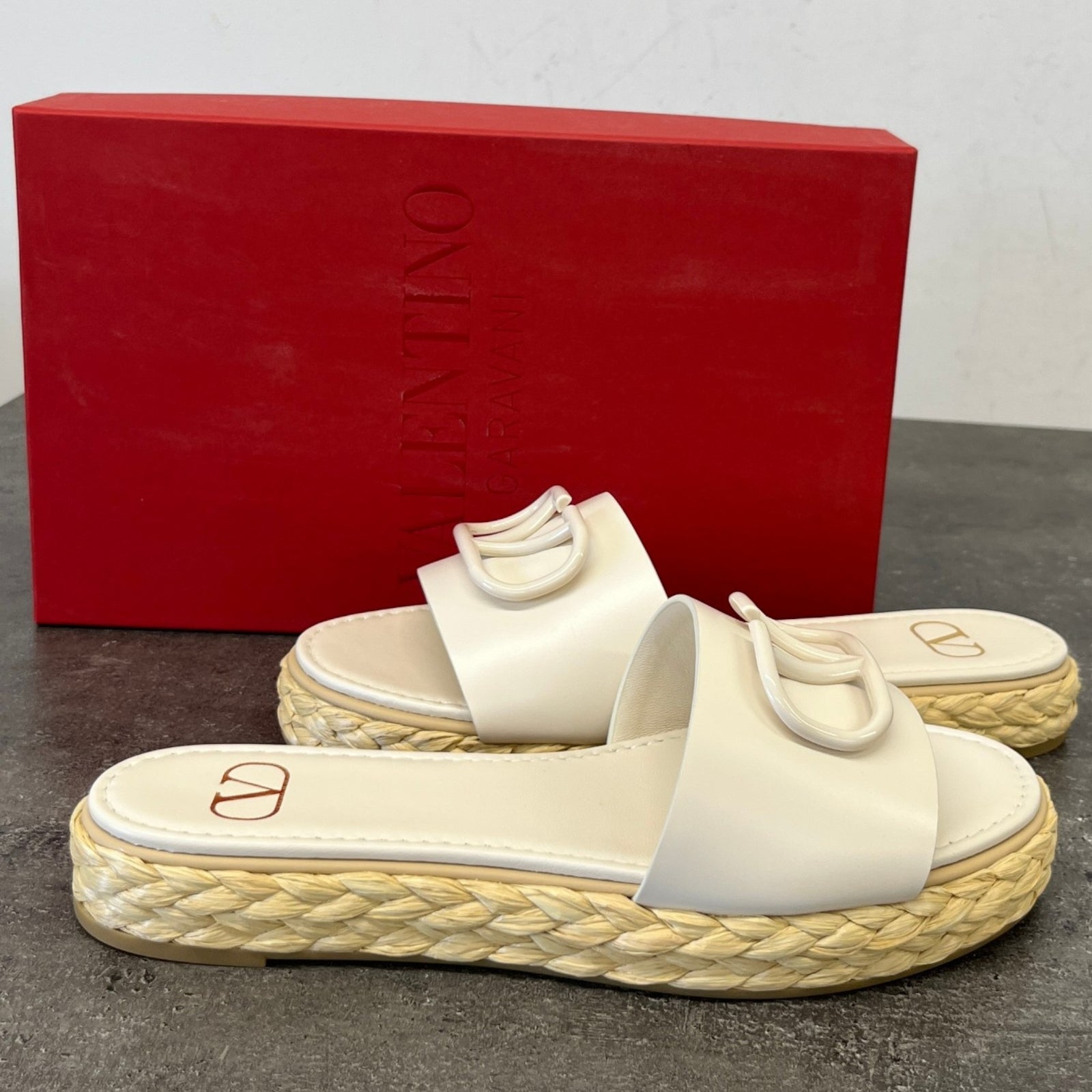 Women's VLogo Espadrille Slides White Size UK 6.5 / EU 39.5 - Photo 11