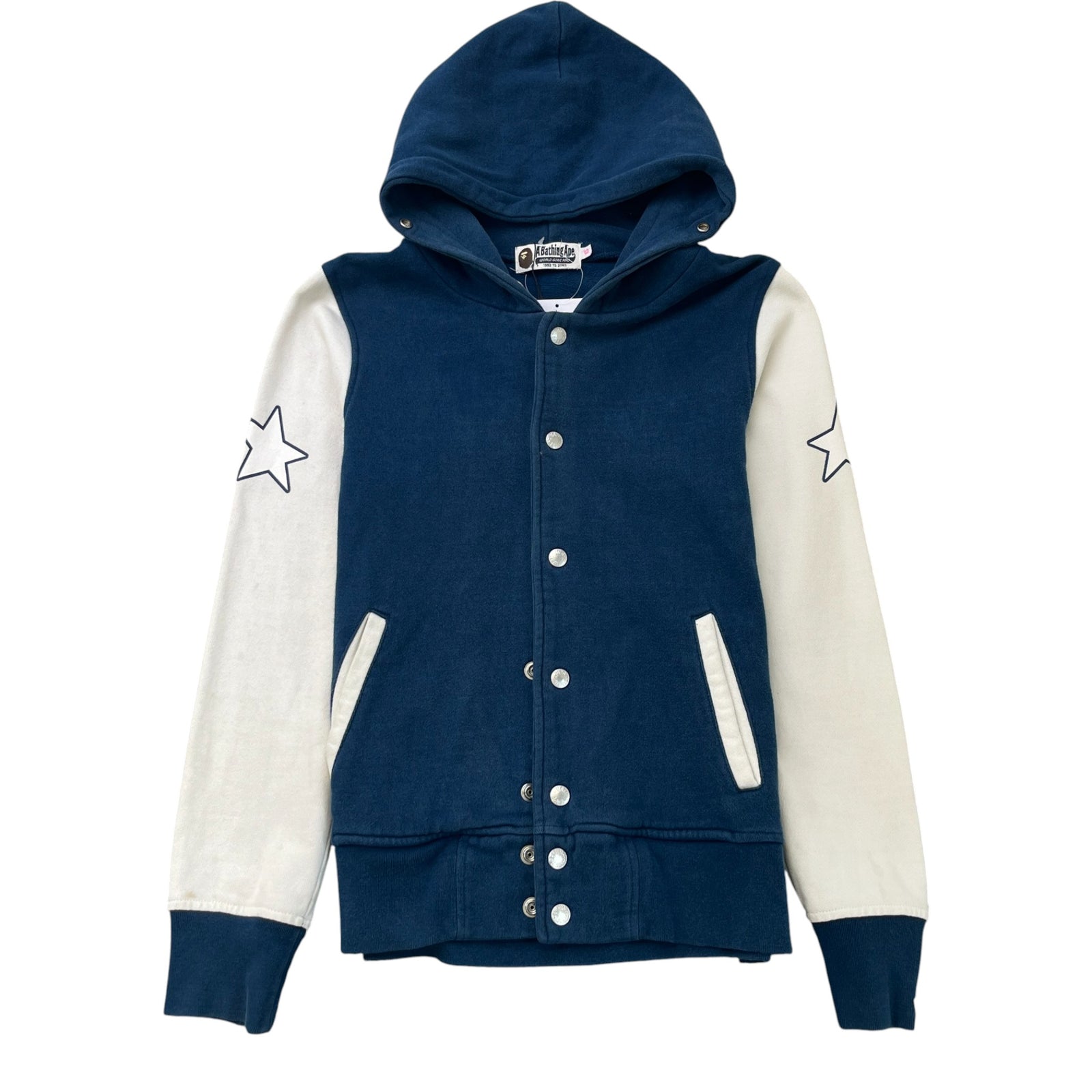 Men's Star Patch Varsity Jacket Blue Size XS - Photo 1