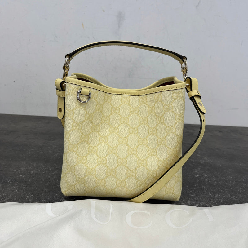 Women's GG Emblem Shoulder Handbag Yellow