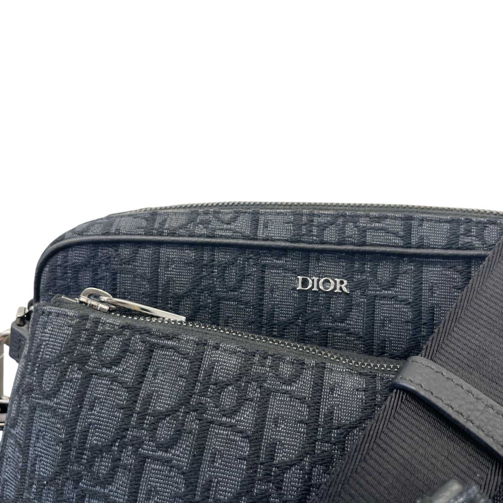 Men's Saddle Triple Pouch Messenger Bag Black - Photo 11