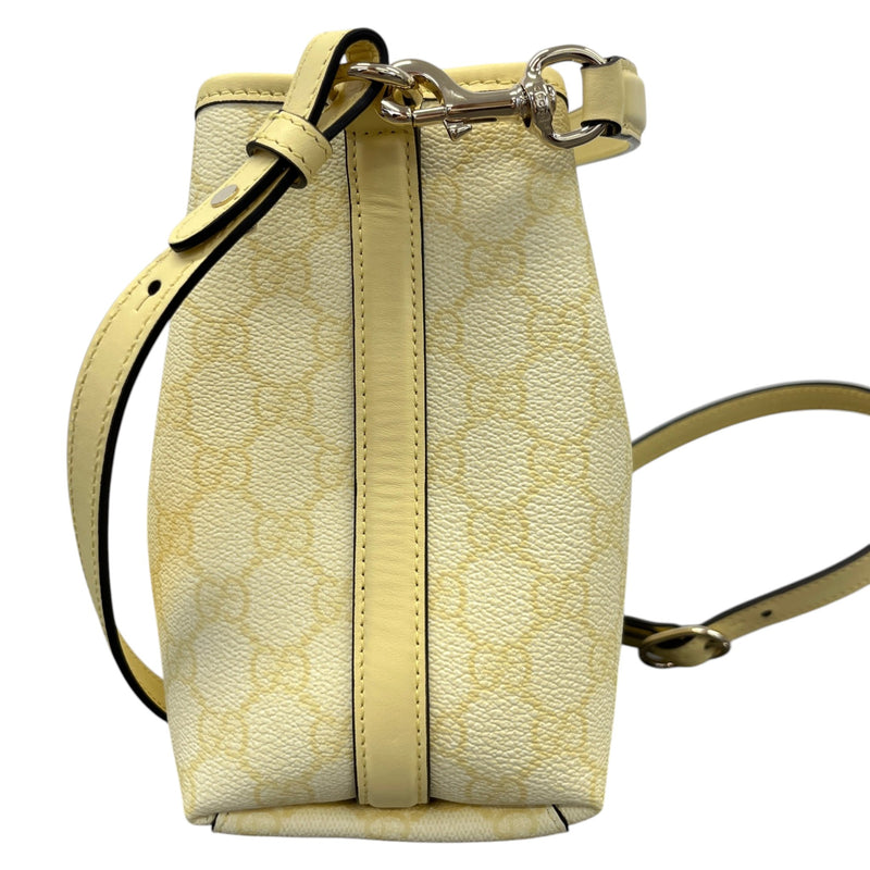Women's GG Emblem Small Bucket Handbag Yellow