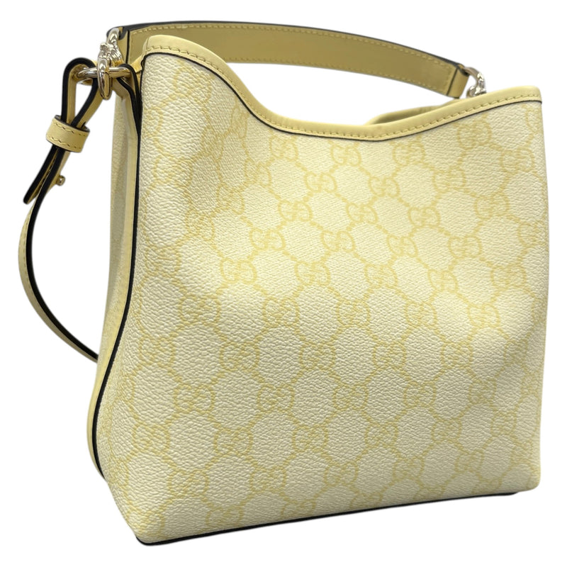 Women's GG Emblem Small Bucket Handbag Yellow
