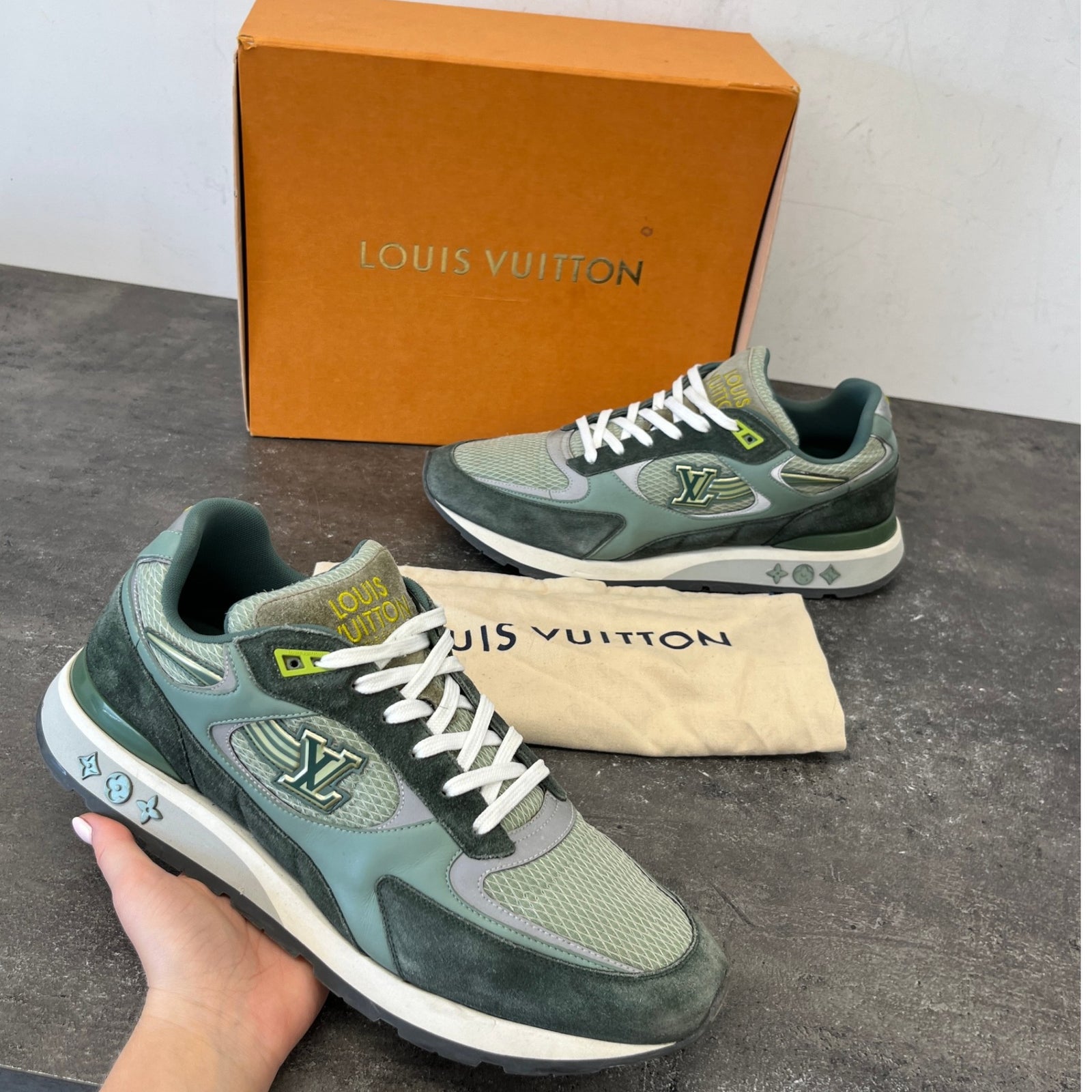 Men's Run Away Low Trainers Green Size EU 45 / UK 11 - Photo 12