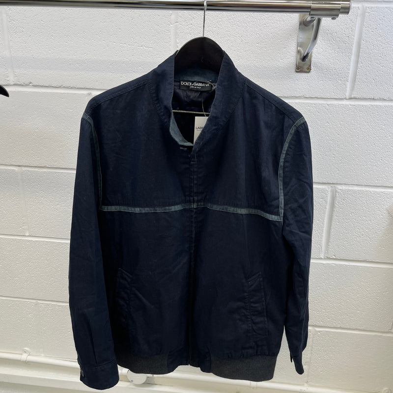 Men's Plaque Logo Jacket Navy Size IT 56 / XXXL