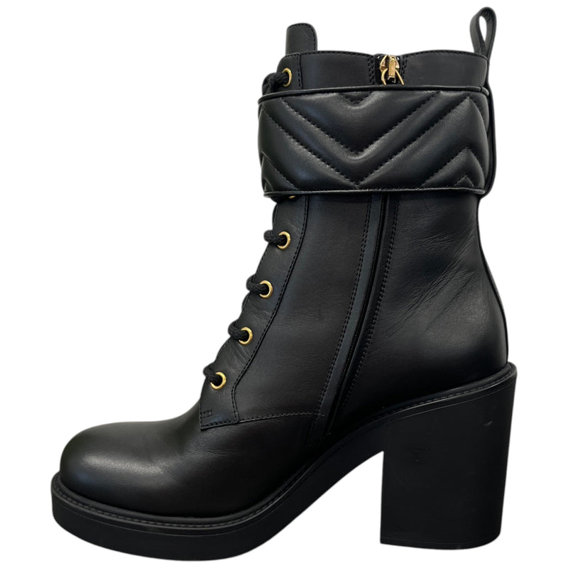 Women's Gg Marmont Heeled Boots Black Size EU 39.5 / UK 6.5