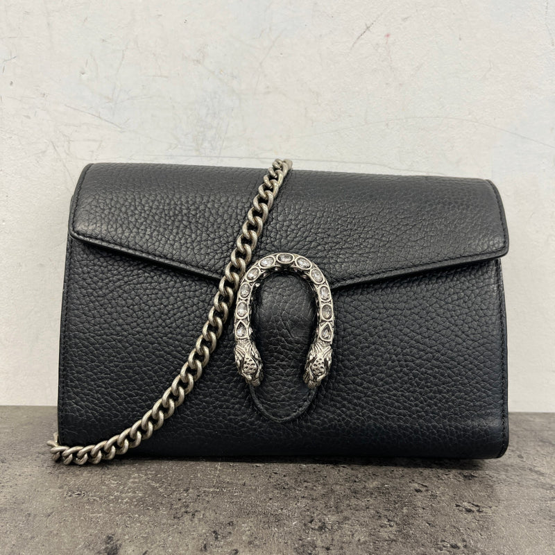 Women's Dionysus Mini Chain Crossbody Bag Black