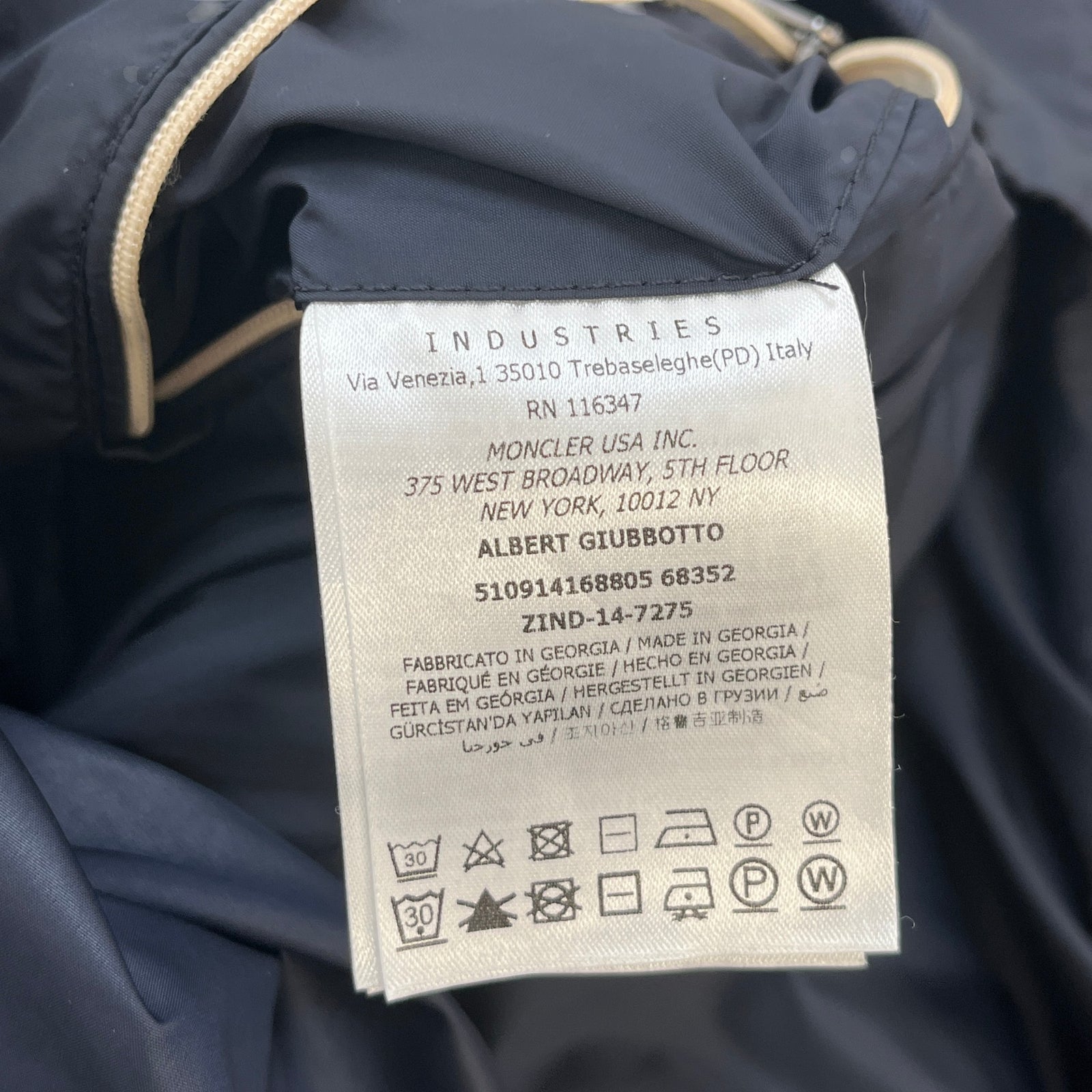 Men's Albert Nylon Bomber Jacket Navy Size 4 / XL - Photo 7