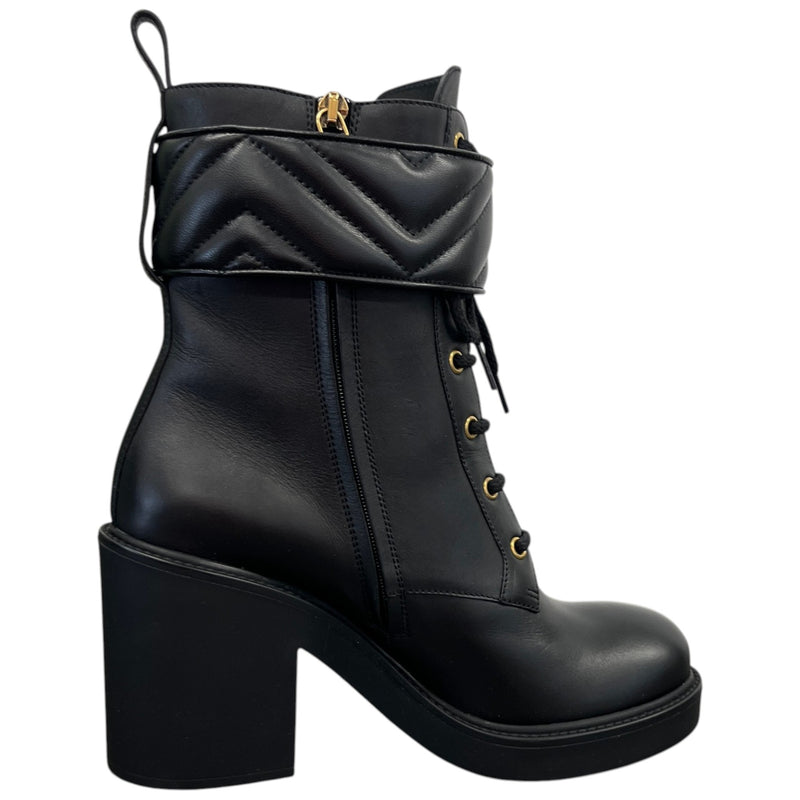 Women's Gg Marmont Heeled Boots Black Size EU 39.5 / UK 6.5