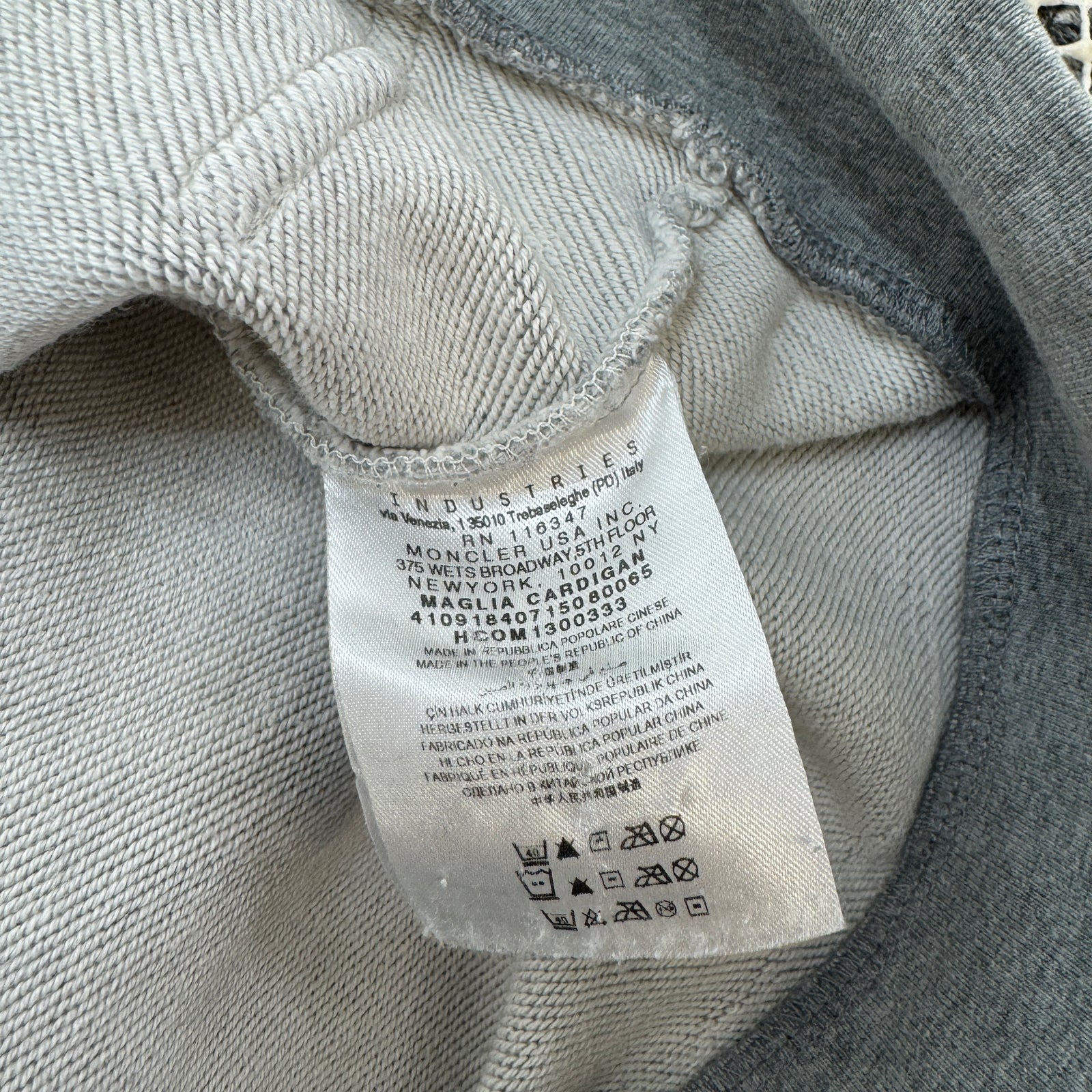 Men's Maglia Cardigan Hoodie Grey Size XL - Photo 8