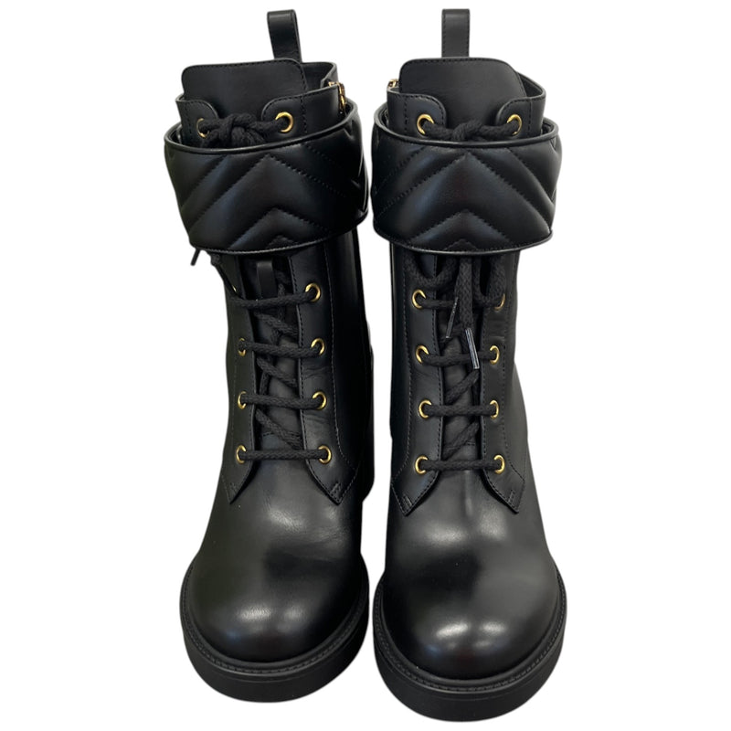 Women's Gg Marmont Heeled Boots Black Size EU 39.5 / UK 6.5