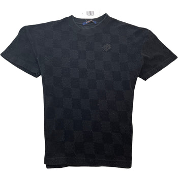 Men's Damier Towelling T-Shirt Black Size S