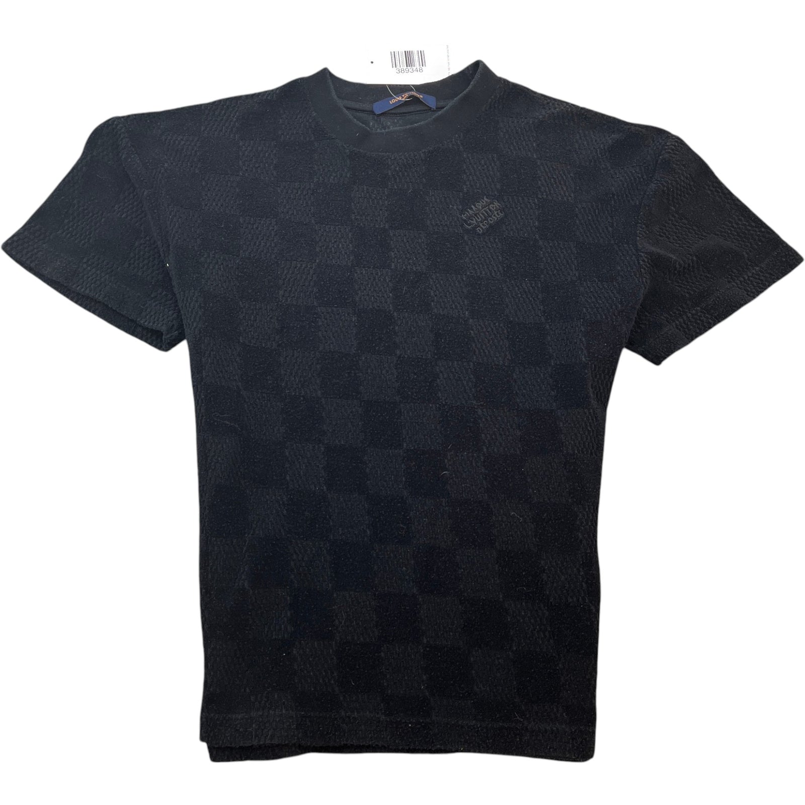 Men's Damier Towelling T-Shirt Black Size S - Photo 1