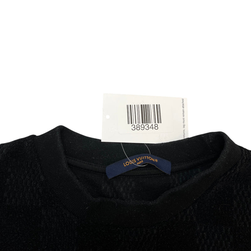 Men's Damier Towelling T-Shirt Black Size S