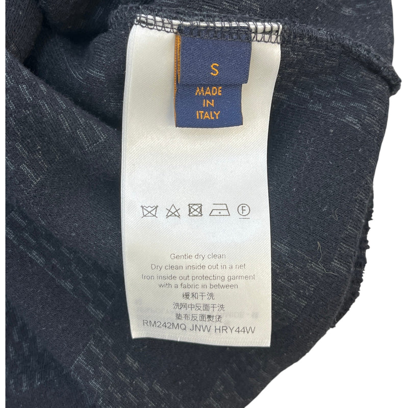 Men's Damier Towelling T-Shirt Black Size S