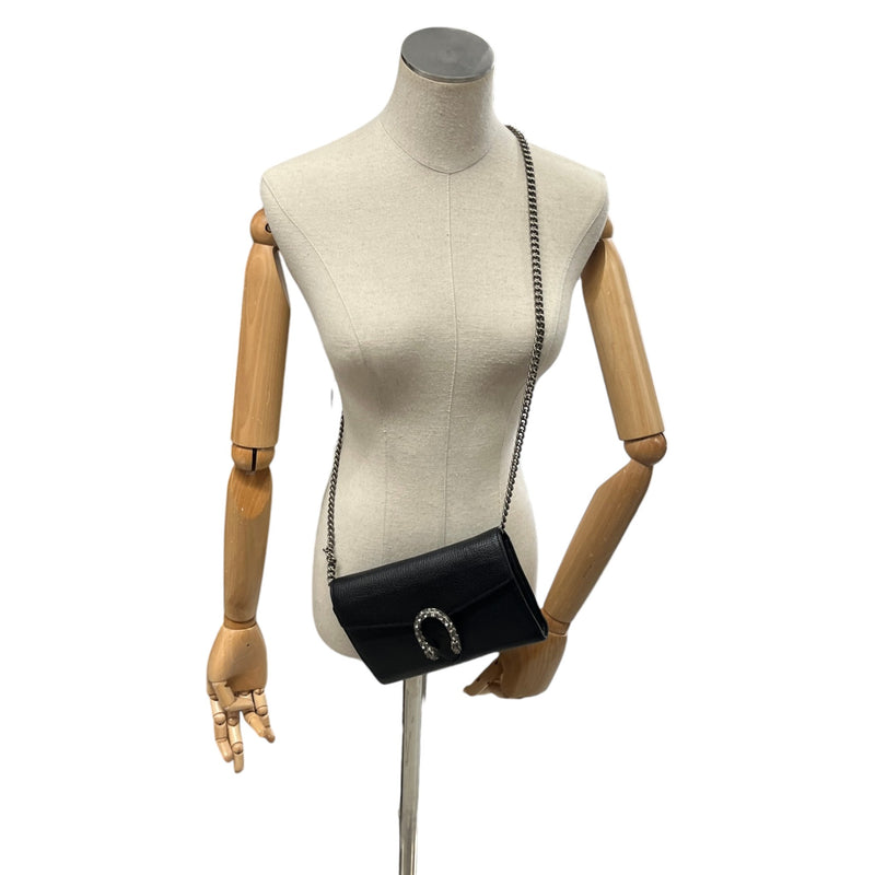 Women's Dionysus Mini Chain Crossbody Bag Black