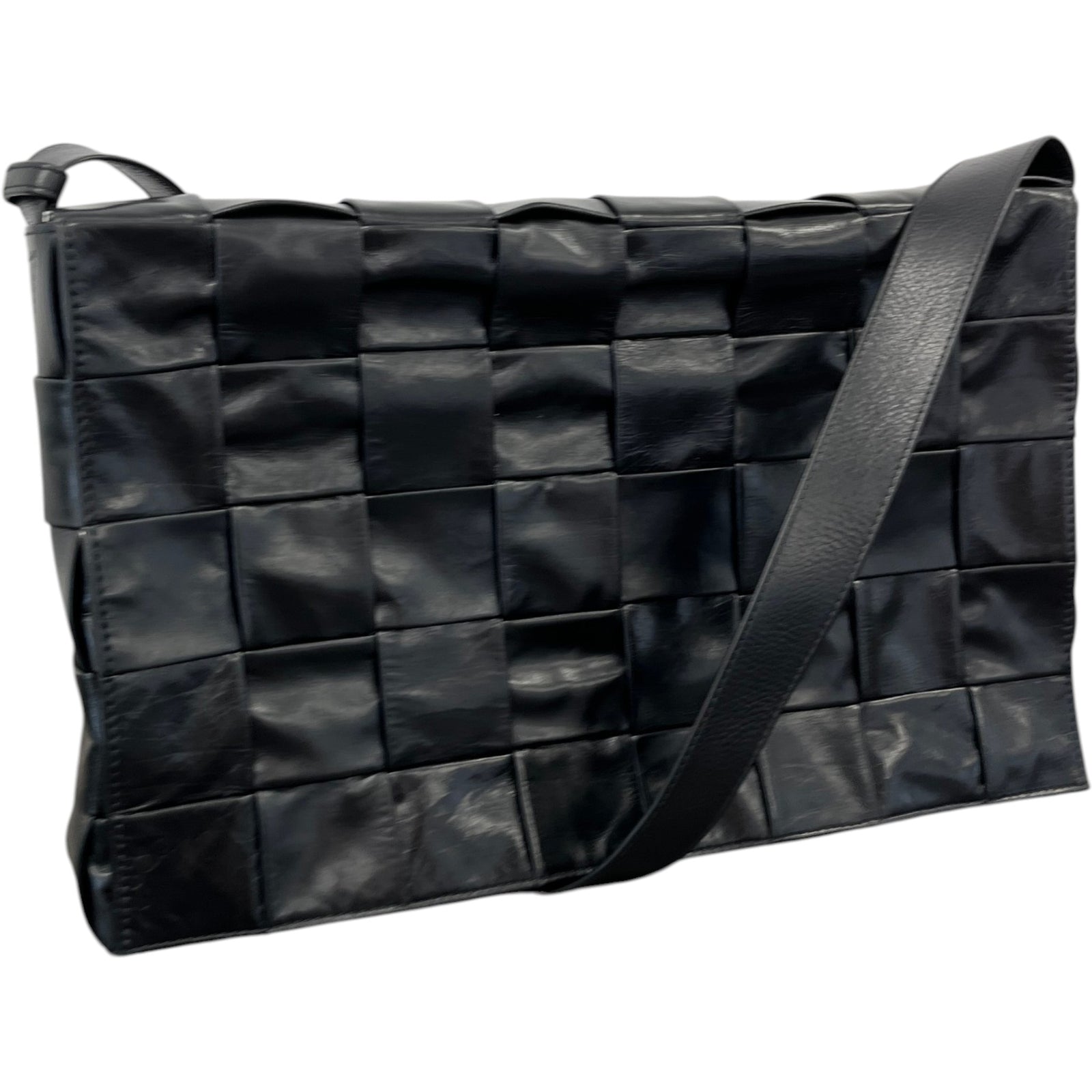Men's Paper Cassette Intrecciato Maxi Bag Black - Photo 4