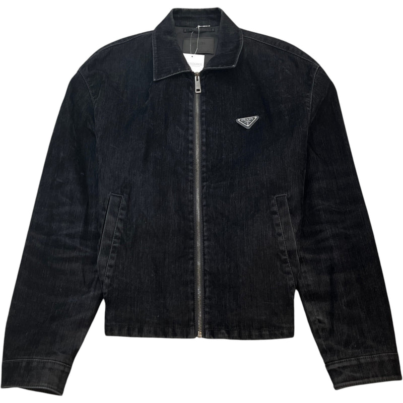 Men's Triangle Logo Jacket Black Size M
