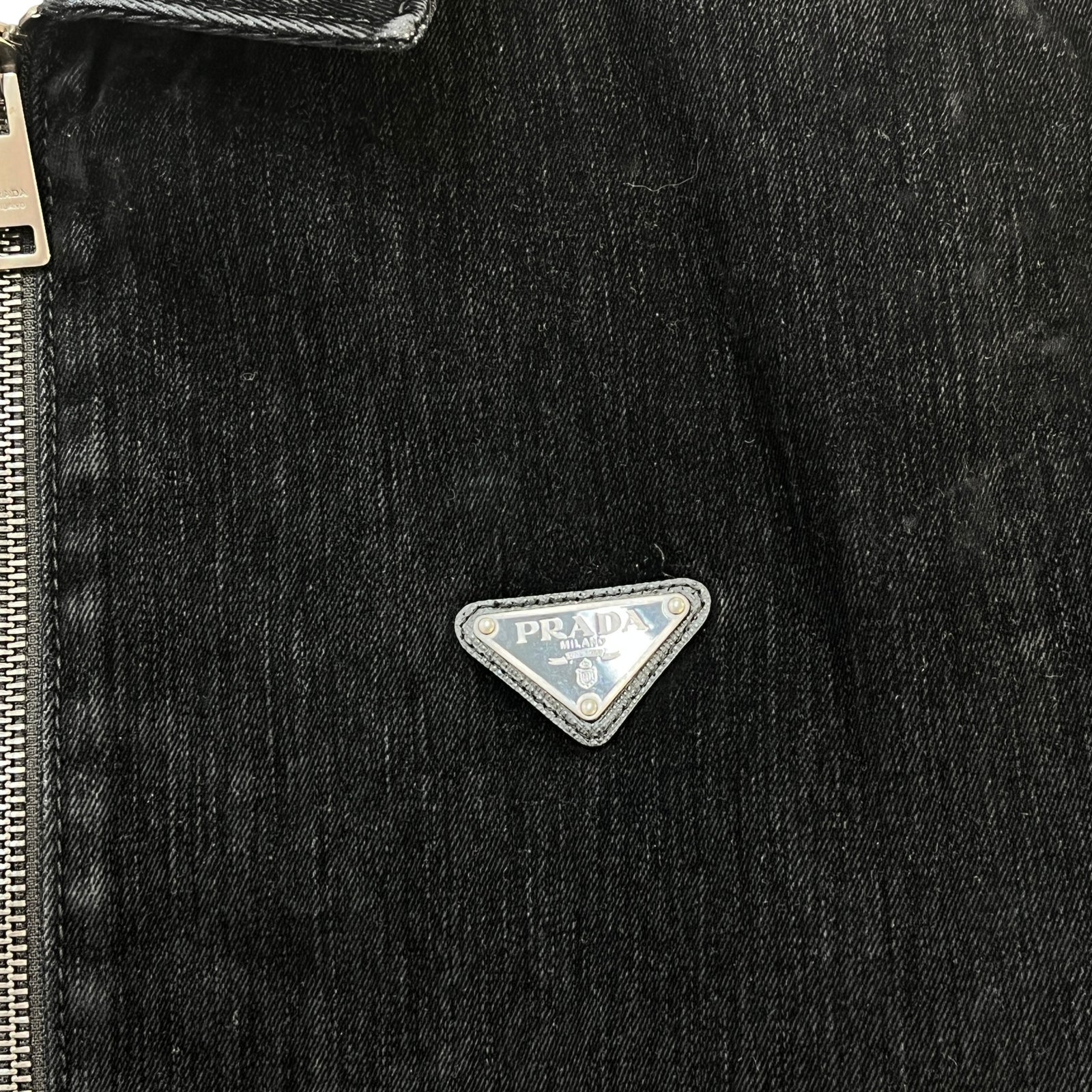 Men's Triangle Logo Jacket Black Size M - Photo 6