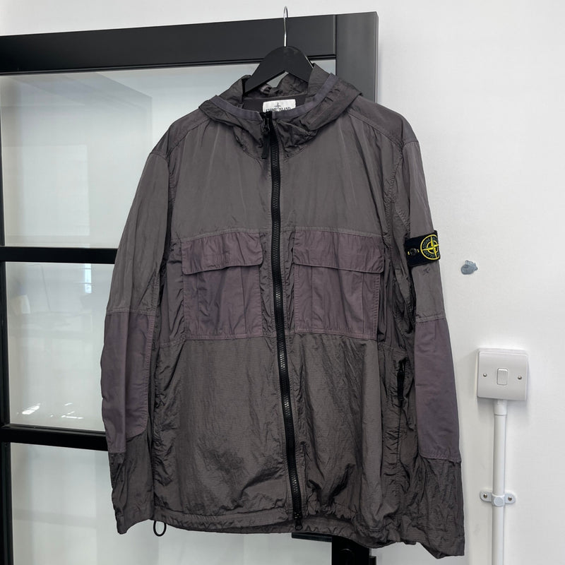 Men's Nylon Metal Windbreaker Grey Size XXL