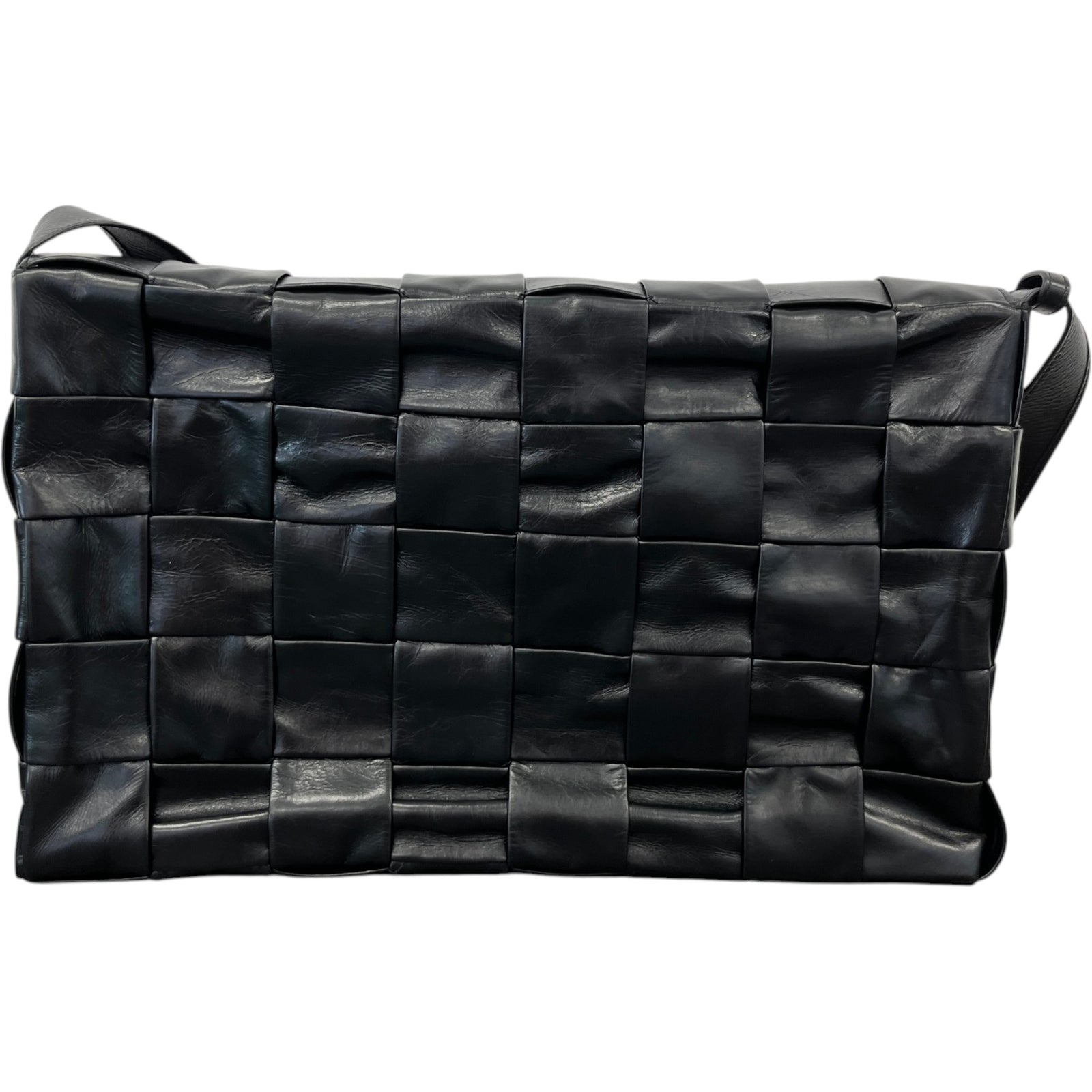 Men's Paper Cassette Intrecciato Maxi Bag Black - Photo 3