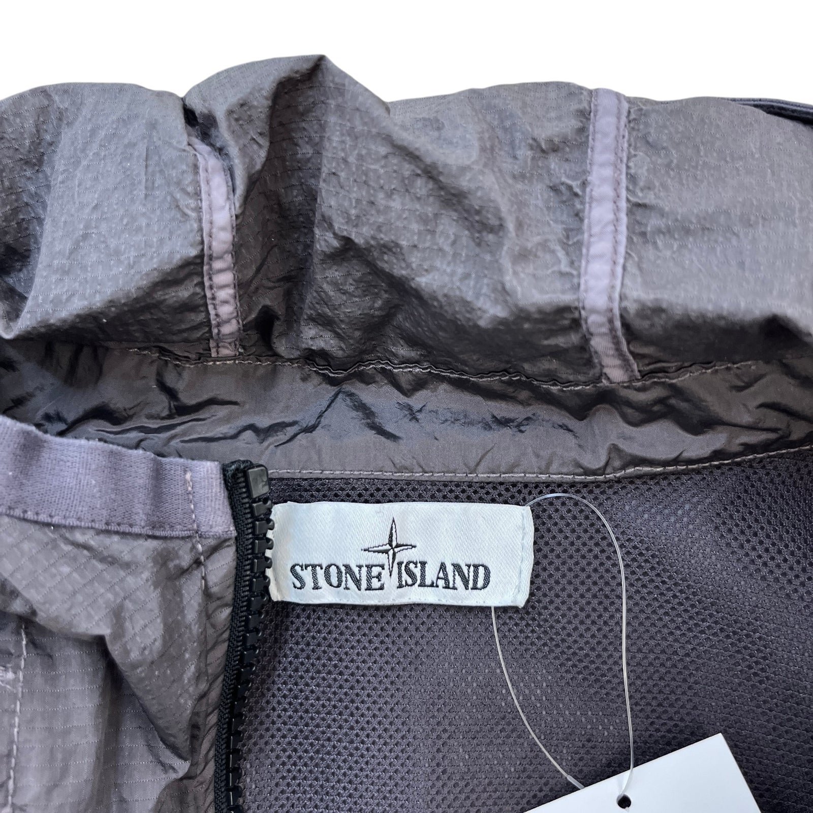 Men's Nylon Metal Windbreaker Grey Size XXL - Photo 8