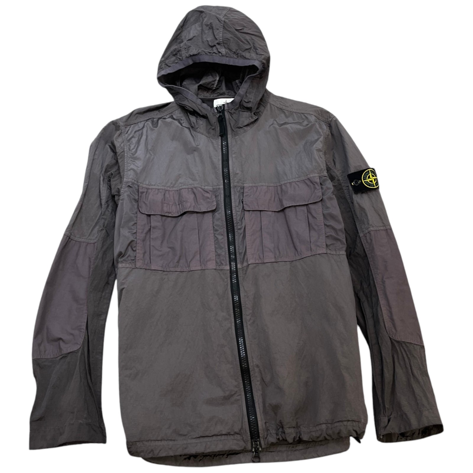 Men's Nylon Metal Windbreaker Grey Size XXL - Photo 1