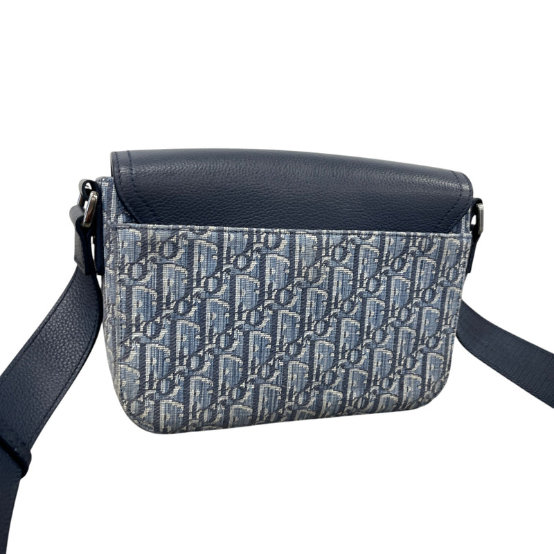 Men's Saddle With Flap Messenger Bag Blue