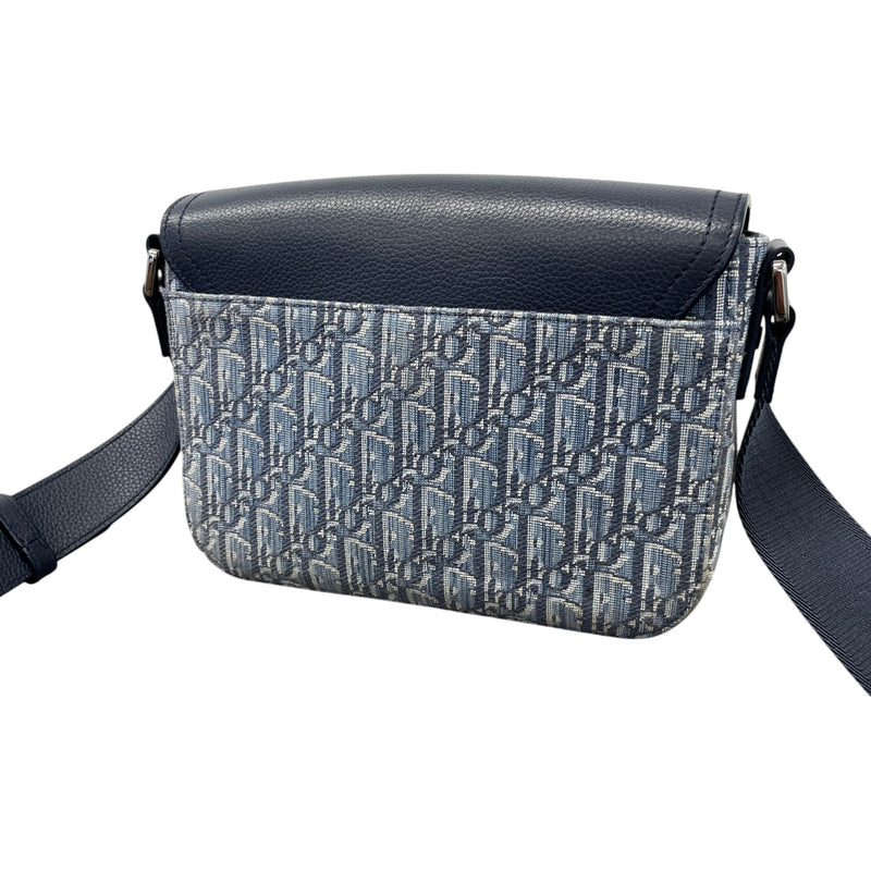 Men's Saddle With Flap Messenger Bag Blue