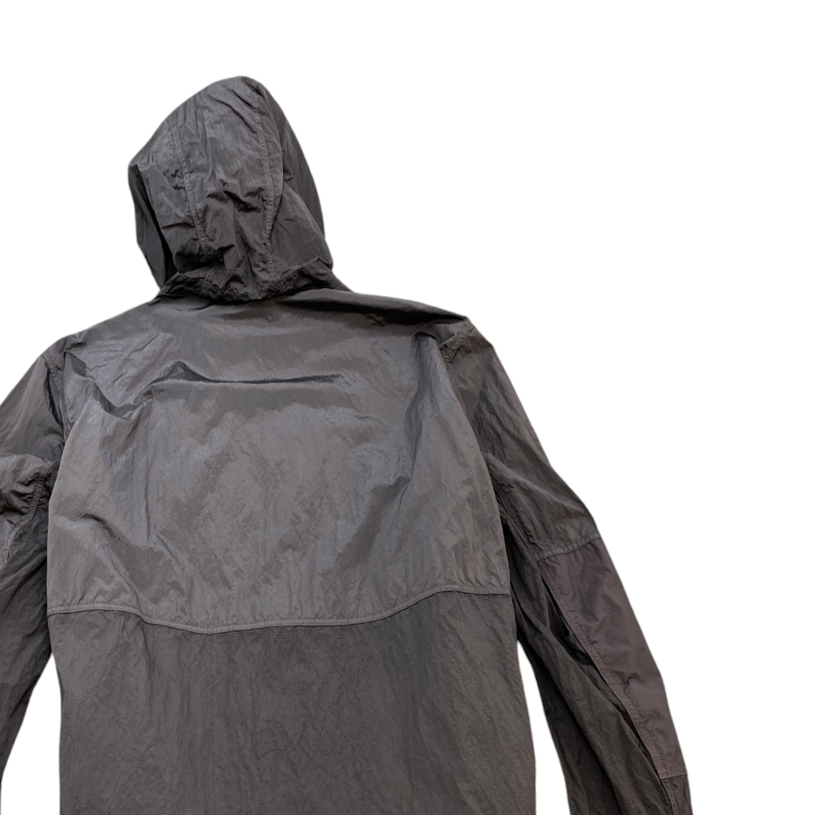 Men's Nylon Metal Windbreaker Grey Size XXL - Photo 4
