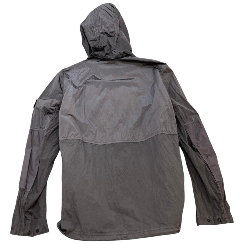Men's Nylon Metal Windbreaker Grey Size XXL
