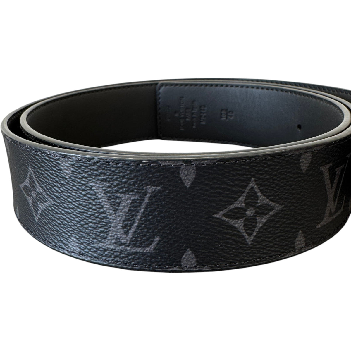 Men's LV Initiales Reversible Belt Black Size 34" - Photo 3