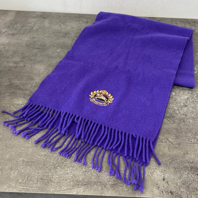 Women's Embroidered Logo Scarf Purple