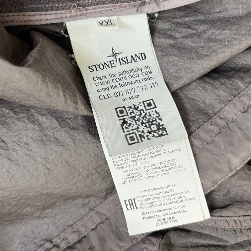 Men's Nylon Metal Windbreaker Grey Size XXL