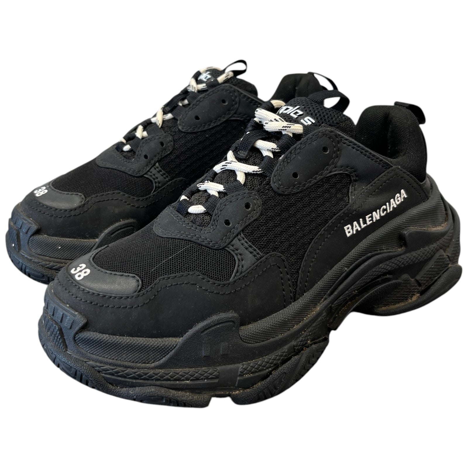 Women's Triple S Low Trainers Black Size EU 38 / UK 5 - Photo 9