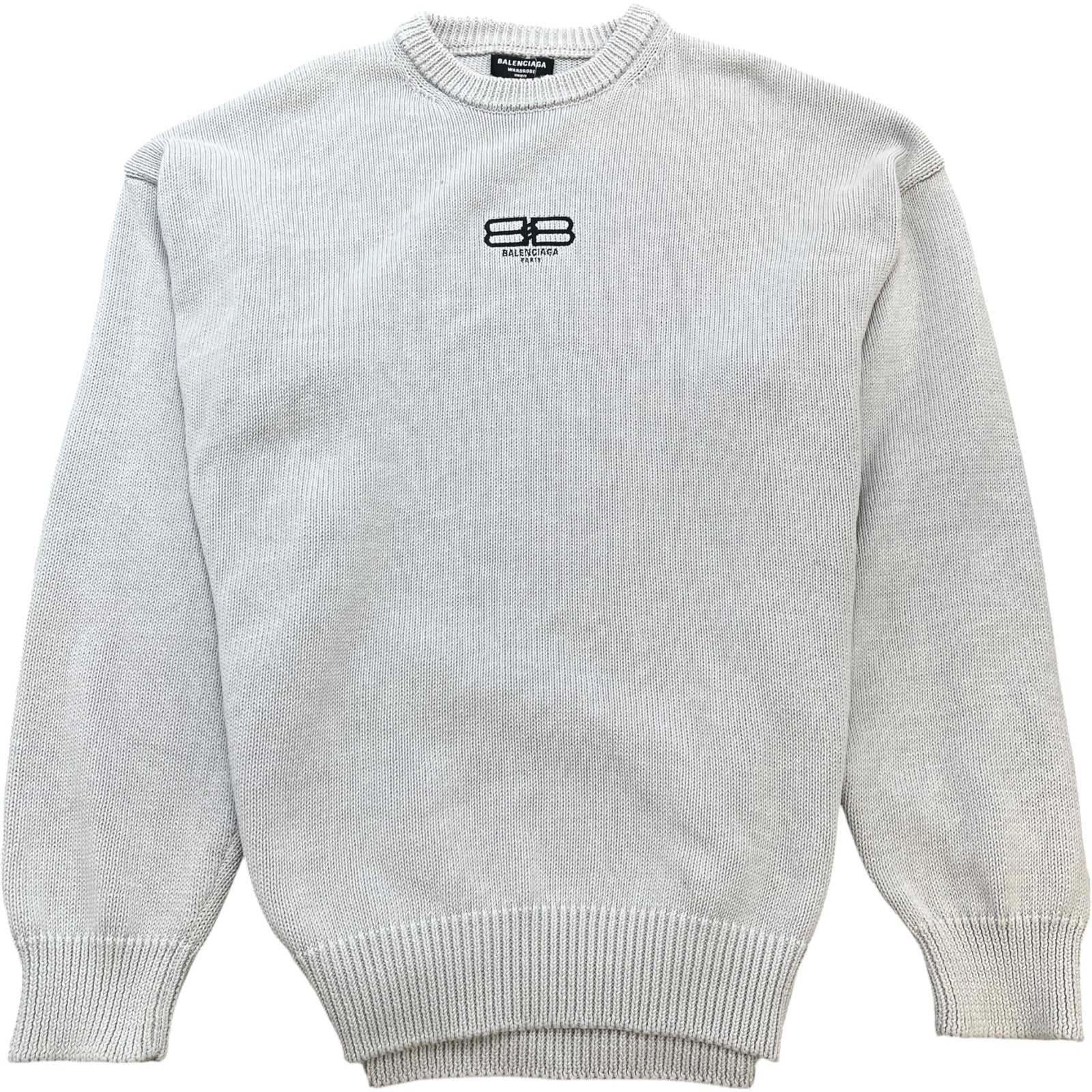 Men's Oversized Bb Paris Logo Jumper Grey Size M - Photo 1