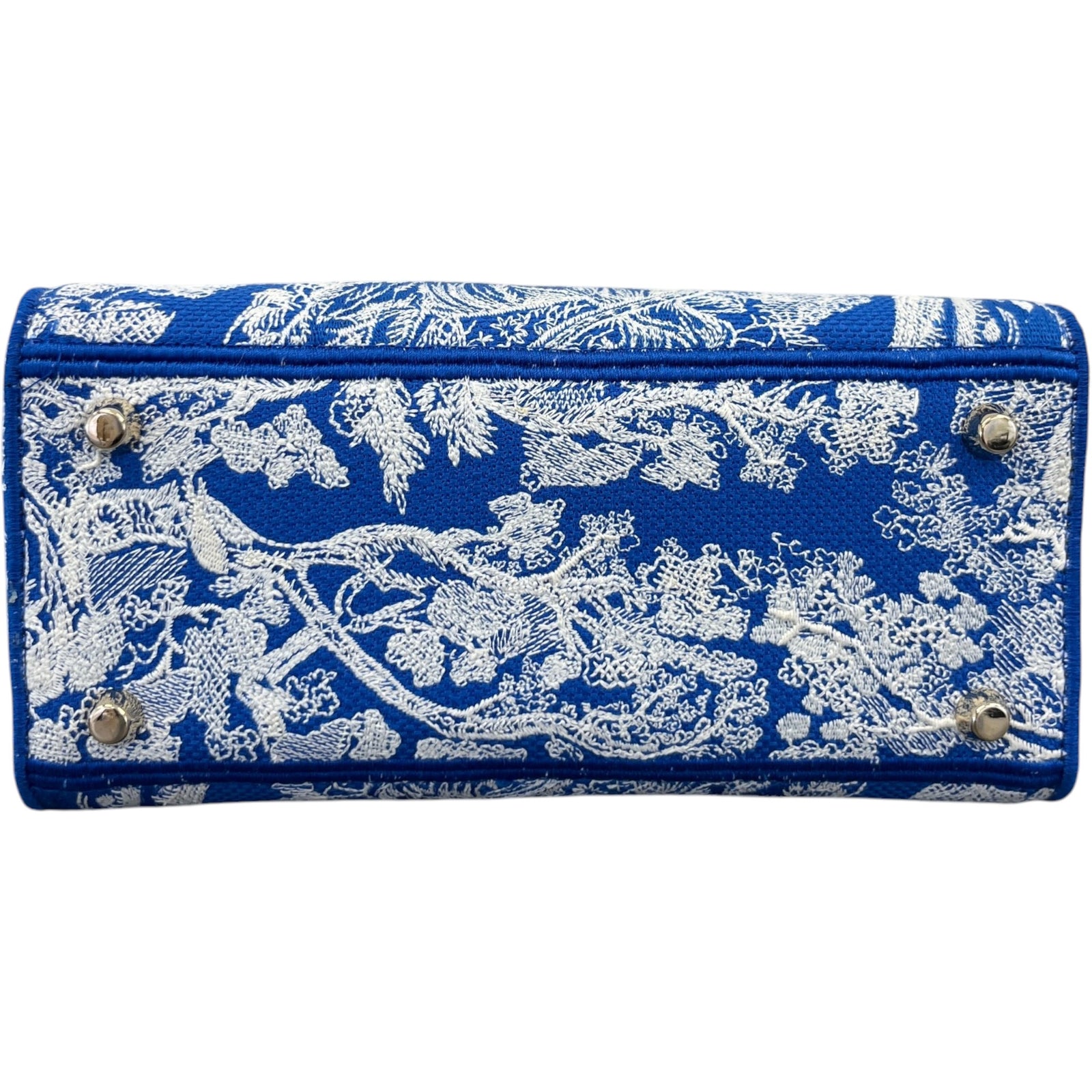 Women's Medium Dior Lady D-Lite Toile De Jouy Handbag Blue - Photo 11