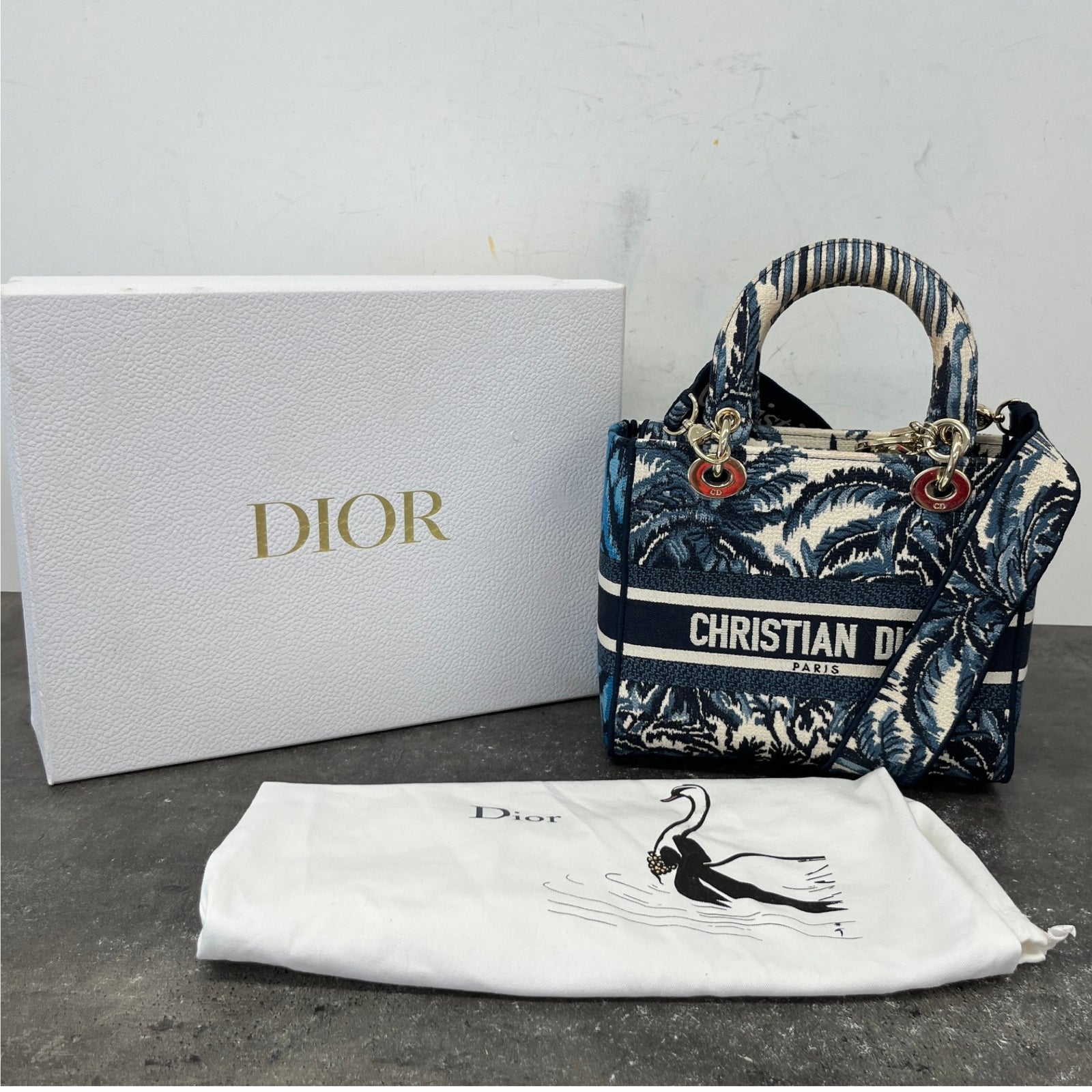 Women's Medium Lady D-Lite Bag Blue - Photo 14