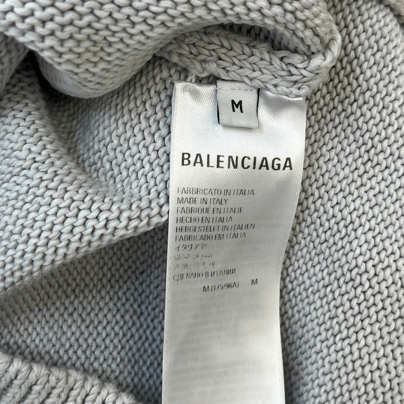 Men's Oversized Bb Paris Logo Jumper Grey Size M