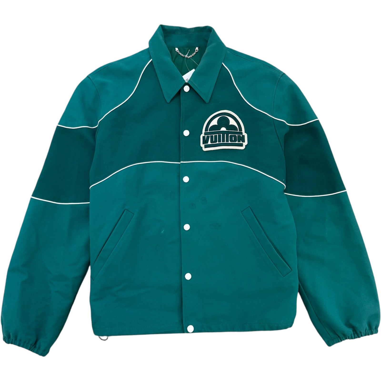 Men's Embroidered Logo Jacket Green Size XL - Photo 1