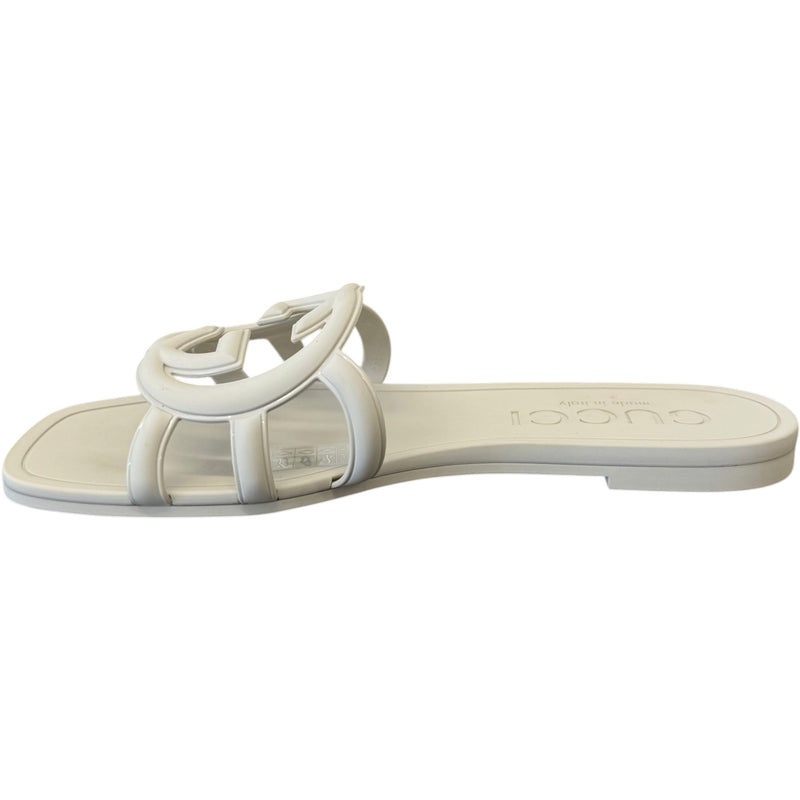 Women's GG Marmont Slides White Size UK 3 / EU 36