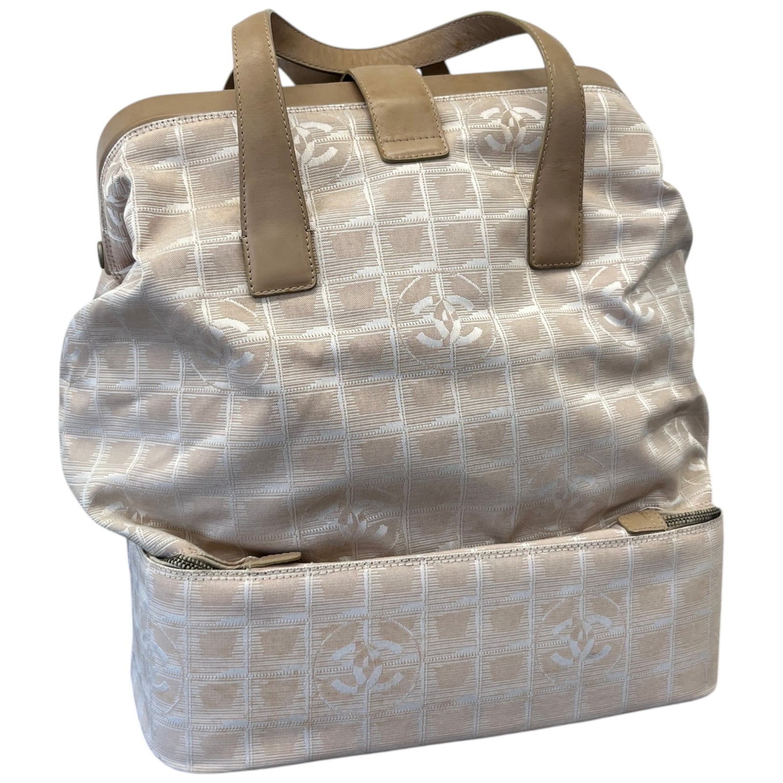 Women's CC Travel Ligne Frame Travel Bag Beige - Photo 7