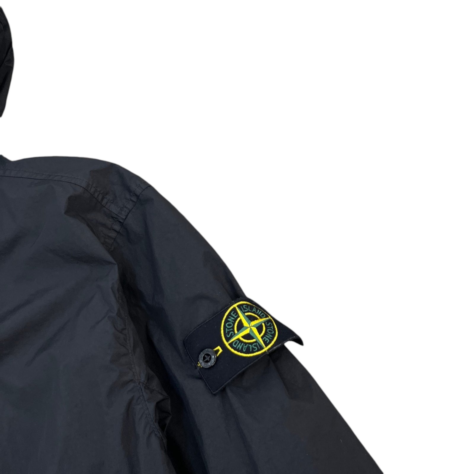 Men's Applique Logo Windbreaker Black Size S - Photo 5