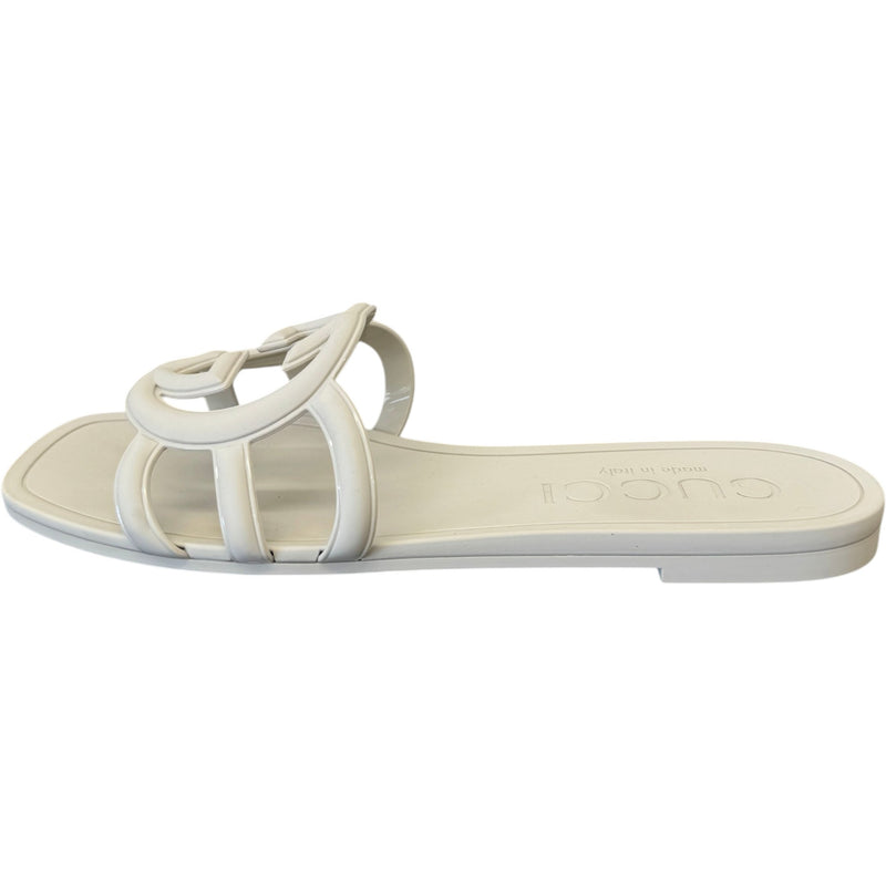 Women's GG Marmont Slides White Size UK 3 / EU 36