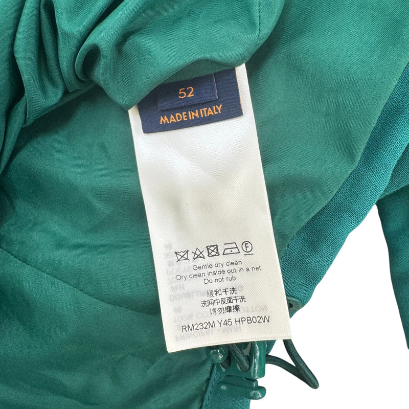 Men's Embroidered Logo Jacket Green Size XL