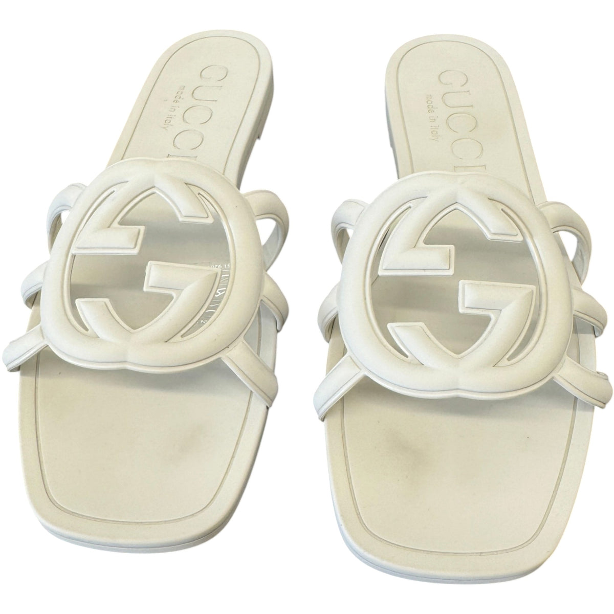 Women's GG Marmont Slides White Size UK 3 / EU 36 - Photo 6