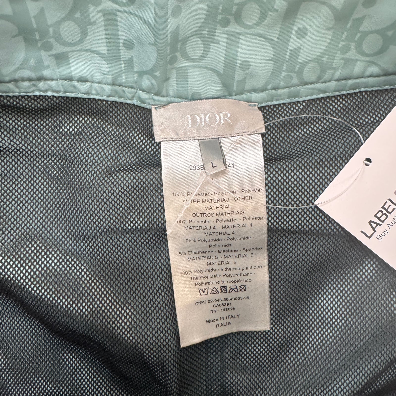 Men's Oblique Swim Shorts Green Size L / W34 - Photo 5